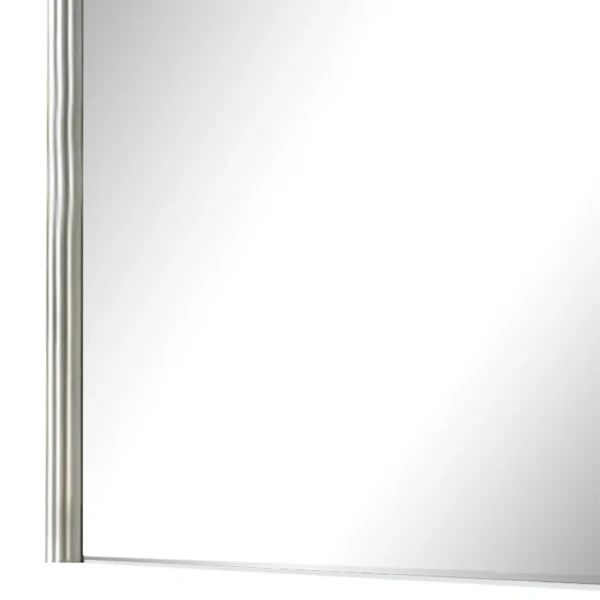 BM339482_3_aaeb9a0d-1837-4414-8d8e-5e17ba874520 Gema Dresser Mirror, 38 Inch Light Gray Wood, Reeded Design, Silver Accents