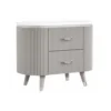 BM339483_c9ca3f59-6bd3-40b4-a76c-23be7877f08e Gema Nightstand, 2 Drawers, Cultured Stone Top, Gray Wood, Silver Trim