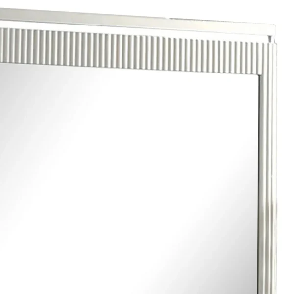BM339486_1_e46b2585-d7e3-44e1-b1f6-74aa925860d8 Alda Dresser Mirror, Rectangular Gray Reeded Wood, Silver Trim, 38x40