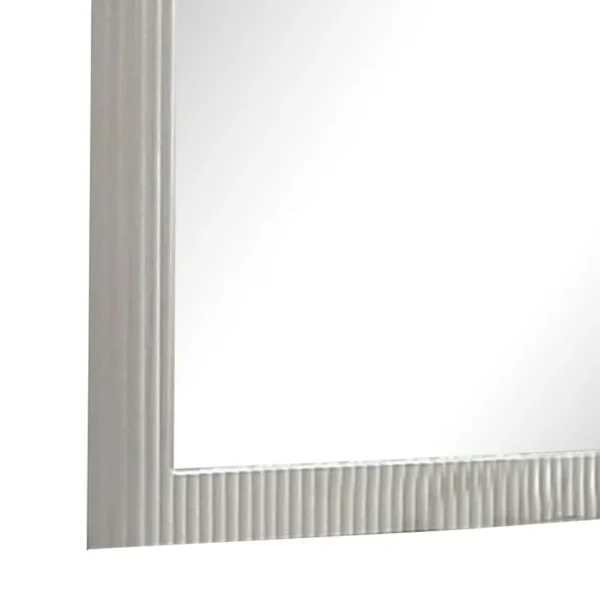 BM339486_3_14f42453-6a83-4922-9a3e-ab5e22e02c92 Alda Dresser Mirror, Rectangular Gray Reeded Wood, Silver Trim, 38x40