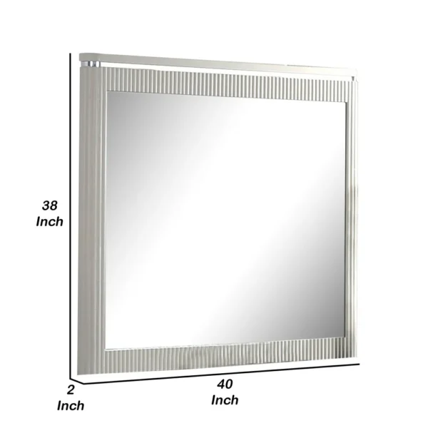 BM339486_4_34e24005-6cfb-4651-b3aa-09261d698ac7 Alda Dresser Mirror, Rectangular Gray Reeded Wood, Silver Trim, 38x40