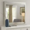 BM339486_5 Alda Dresser Mirror, Rectangular Gray Reeded Wood, Silver Trim, 38x40