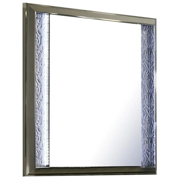 BM339487_15ba2846-e501-4719-8a3a-b78d09230177 Levi Dresser Mirror, 38 Inch, Leaf Pattern Molding w LED, Dark Gray Wood