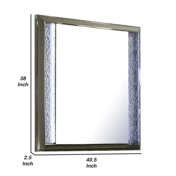 BM339487_4_ae4598d4-d898-4679-bb15-ee1fbc5520a1 Levi Dresser Mirror, 38 Inch, Leaf Pattern Molding w LED, Dark Gray Wood