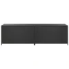 Jer Outdoor Storage Box with Gas Lift, 79 Inch Black Rattan Woven