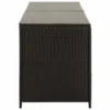 Jer Outdoor Storage Box with Gas Lift, 79 Inch Brown Rattan Woven