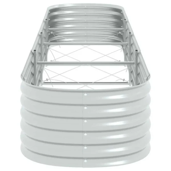 Bery Outdoor Veg Garden Raised Bed, Galvanized Steel, 158 Inch