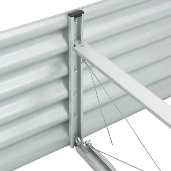 Bery Outdoor Veg Garden Raised Bed, Galvanized Steel, 158 Inch