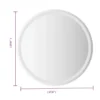 Mio Round Bathroom Wall Mirror, 28 Inch, Built In LED w USB Plug