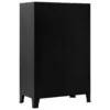 Nix Tall Storage Chest, 6 Doors with 3 Shelves, Matte Black Steel