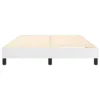 Yeri Full Size Bed Frame, White Faux Leather, Low Profile Legs