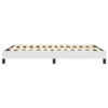 Yeri Full Size Bed Frame, White Faux Leather, Low Profile Legs