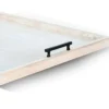 Ceri Full Size Bed Frame, White Faux Leather, Low Profile Legs