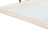 Ceri Full Size Bed Frame, White Faux Leather, Low Profile Legs