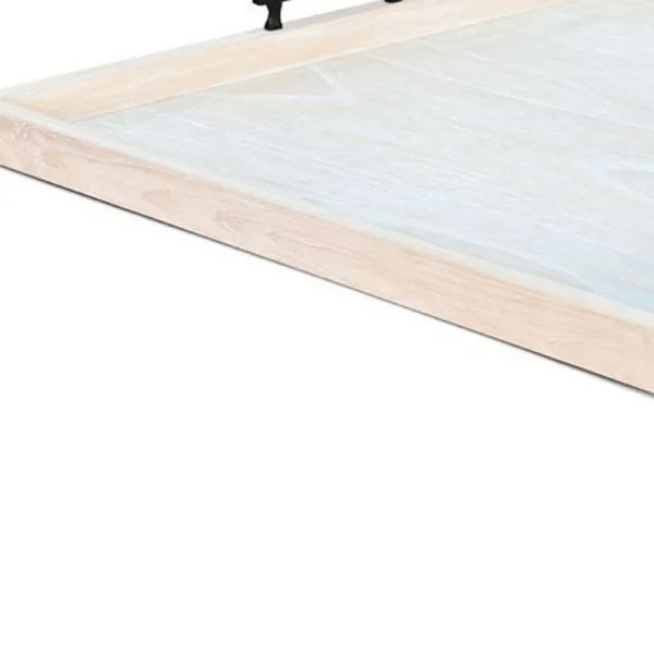 Ceri Full Size Bed Frame, White Faux Leather, Low Profile Legs