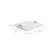 Ceri Full Size Bed Frame, White Faux Leather, Low Profile Legs