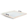 Ceri Full Size Bed Frame, White Faux Leather, Low Profile Legs