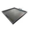 Yela Decorative Tray, 27x27 Square with Black Handles, Urban Bronze
