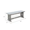 BM339798_4_4adb0f37-e2bd-4260-834b-92553a385b22 Bench, 48 Inch Wide Farmhouse Plank Style Seat, Gray Pedestal Base