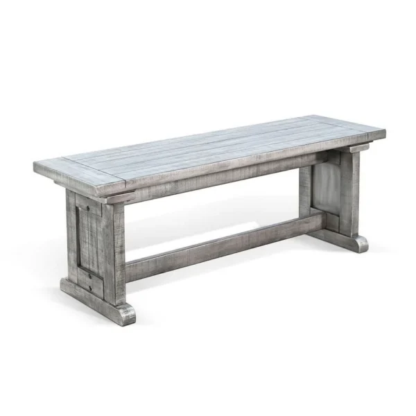 BM339798_f8c16942-da7d-4918-a062-909dc80f7d4e Bench, 48 Inch Wide Farmhouse Plank Style Seat, Gray Pedestal Base