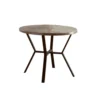 Jiho 5pc Dining Table and 4 Chairs Set, Graywash, Black Metal Base