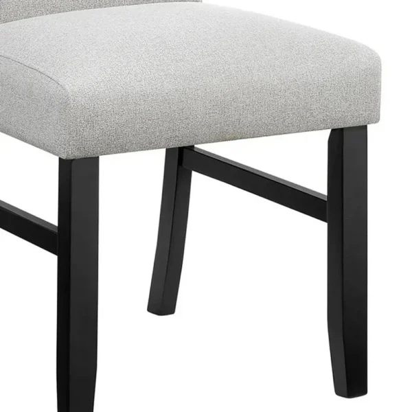 BM340151_3_c6fd8e25-48c2-42cd-888a-24227818520c Riac Set of 2 Side Dining Chairs, Black Wood, Dove Gray Fabric Seat