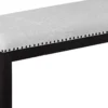 BM340153_2_ea064333-ac2a-4113-aabd-0dd91f1fd223 Amber Dining Bench, Gray Fabric Seat w Nailheads, Black Wood, 48 Inch