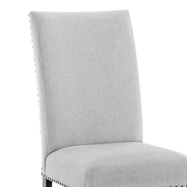 BM340154_2_fb80da0b-68ab-4b37-bdf0-c74c6a0836bd Viem Dining Chair Set of 2, Black Wood, Gray Fabric Seat, Nailhead Trim