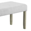 BM340155_1_9ebcc7c3-1984-4c99-92cd-bdb544dad759 Koji Dining Bench, Gray Fabric Padded Seat, Brown Wood Frame, 42 Inch