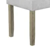 BM340155_3_4a7bd2d7-7441-4a51-8dbf-703922217a86 Koji Dining Bench, Gray Fabric Padded Seat, Brown Wood Frame, 42 Inch