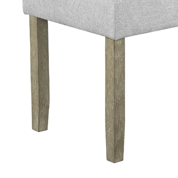 BM340155_3_4a7bd2d7-7441-4a51-8dbf-703922217a86 Koji Dining Bench, Gray Fabric Padded Seat, Brown Wood Frame, 42 Inch