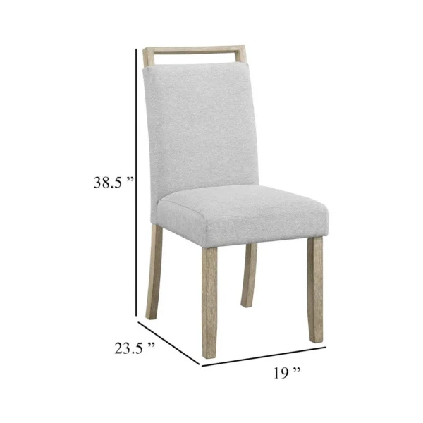 BM340156_4_12a016de-bcae-4892-aa8c-eeae1079bf1d Koji Dining Chair Set of 2, Gray Fabric Padded Seat, Brown Wood Frame