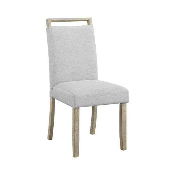 BM340156_63c58878-d702-4ceb-9b96-06aa4a5cf2a0 Koji Dining Chair Set of 2, Gray Fabric Padded Seat, Brown Wood Frame