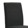 Lyoi Dining Chair Set of 2, Gray Padded Fabric Seat, Brown Wood Legs