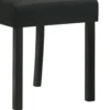 Lyoi Dining Chair Set of 2, Gray Padded Fabric Seat, Brown Wood Legs
