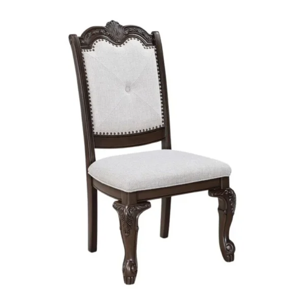 BM340172_4b9e374a-279e-4b5c-8842-f72f0e0c19ef Cary Side Dining Chair Set of 2, Beige Linen, Scrolled Coffee Brown Wood