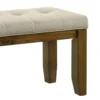 BM340173_1_bae56b2e-7e90-44d6-9a5f-25e4bf2d36eb Liyo Dining Bench, Tufted Beige Upholstery Seat, Brown Wood, 48 Inch