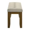 BM340173_3_b47adee6-c707-416c-82ef-8765595768ef Liyo Dining Bench, Tufted Beige Upholstery Seat, Brown Wood, 48 Inch