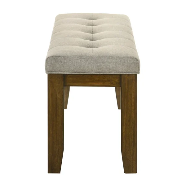 BM340173_3_b47adee6-c707-416c-82ef-8765595768ef Liyo Dining Bench, Tufted Beige Upholstery Seat, Brown Wood, 48 Inch