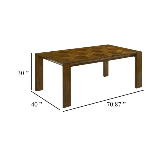 BM340175_4_5518226f-6462-4447-8754-2b73ce7b8e5f Liyo Dining Table, 71 Inch Rectangular Brown Wood Top, Block Legs