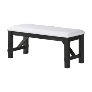 BM340176_d4e26955-a952-4876-9bdc-7792280a0b42 Riby 48 Inch Dining Bench, Black Wood Body, Gray Linen Padded Seat
