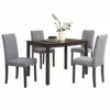 BM340196_1_521bbe55-e5c0-4f46-baf5-6492bccf50ac Muly Side Dining Chair Set of 4, Fabric Seating, Gray Brown Wood