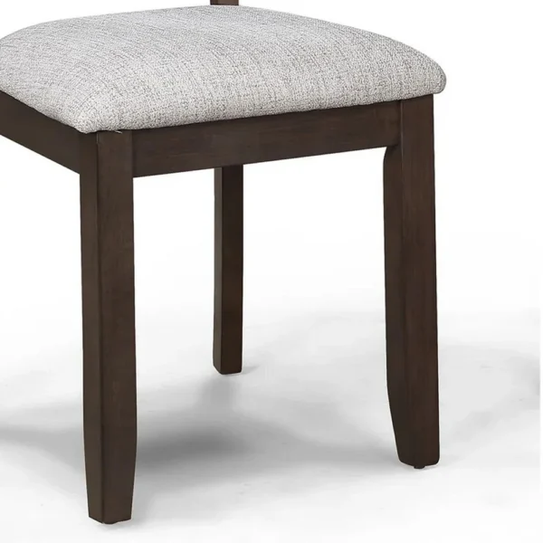 BM340202_2_c5375f47-86f4-451a-a51d-b7ce38f2997e Wogy Side Dining Chair Set of 2, Brown Wood Ladder Backrest, Off White Seats