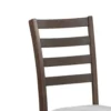 BM340202_3_77a9abb6-24af-42f5-aa24-c62f98b2e667 Wogy Side Dining Chair Set of 2, Brown Wood Ladder Backrest, Off White Seats