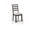 BM340202_4_1494a547-72e4-46a7-b432-852f83a84242 Wogy Side Dining Chair Set of 2, Brown Wood Ladder Backrest, Off White Seats