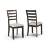 BM340202_ed286fd6-9dcd-47fd-bc7a-75a341521031 Wogy Side Dining Chair Set of 2, Brown Wood Ladder Backrest, Off White Seats