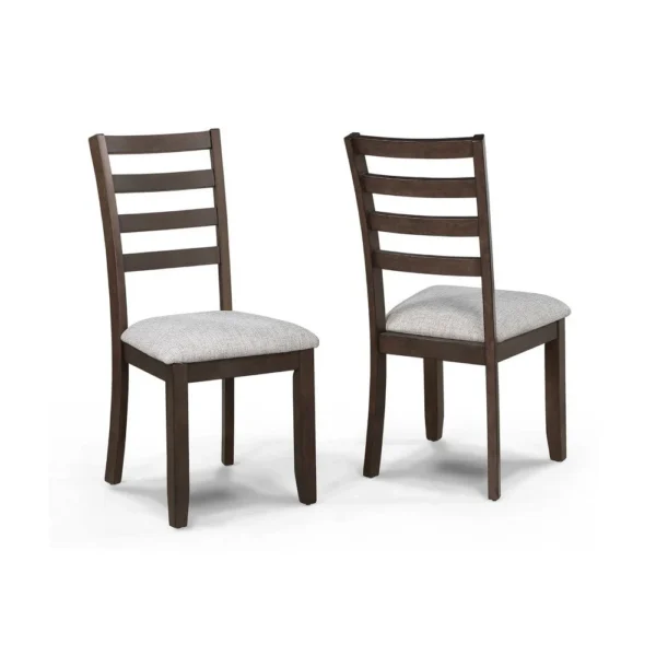 BM340202_ed286fd6-9dcd-47fd-bc7a-75a341521031 Wogy Side Dining Chair Set of 2, Brown Wood Ladder Backrest, Off White Seats