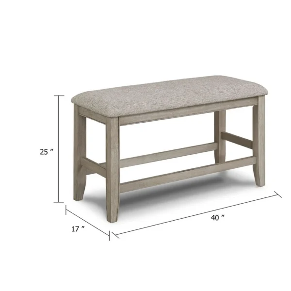 BM340209_4_cc8a74a4-1d98-473d-b110-1c9d79a74e9b Filu Counter Height Dining Bench, 40 Inch White Oak Wood, Light Gray