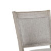 Filu Counter Height Chair Set of 2, White Oak Wood, Light Gray Fabric