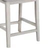 Bovo Counter Height Dining Chair Set of 2, Dove Gray, White Wood